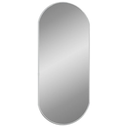 Specchio da Parete Argento 70x30 cm Ovale - homemem39