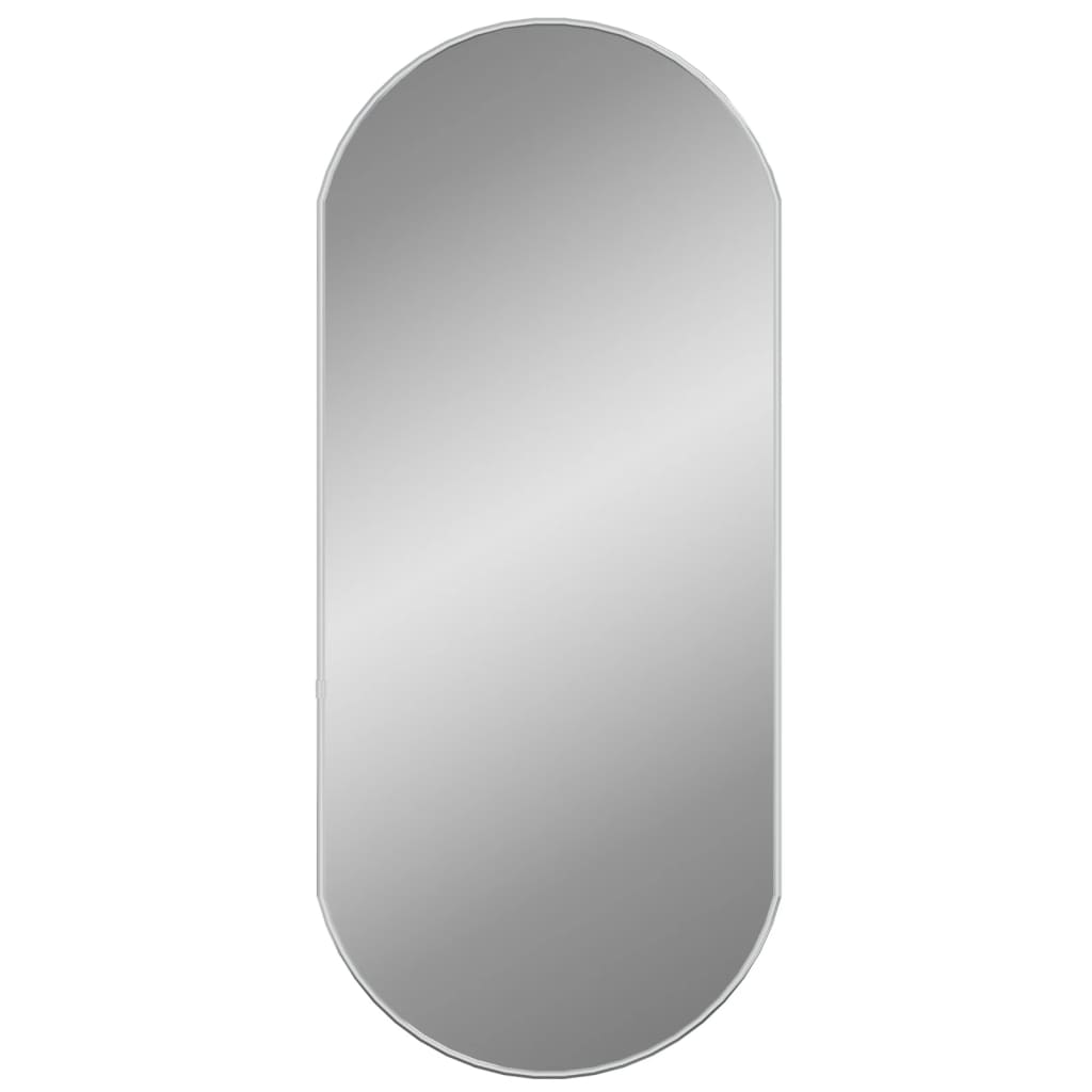 Specchio da Parete Argento 80x35 cm Ovale - homemem39