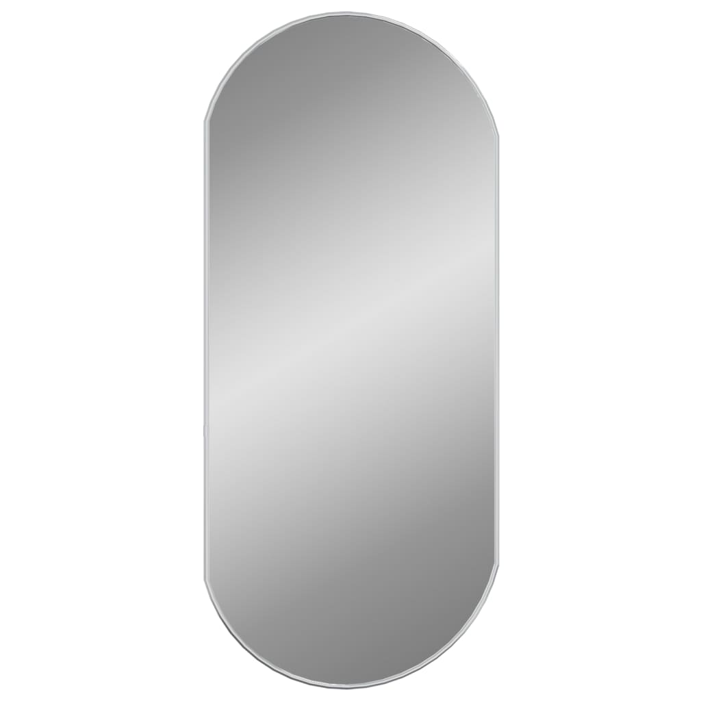 Specchio da Parete Argento 90x40 cm Ovale - homemem39