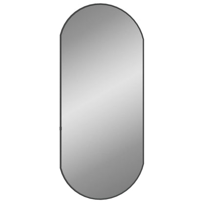 Specchio da Parete Nero 80x35 cm Ovale - homemem39