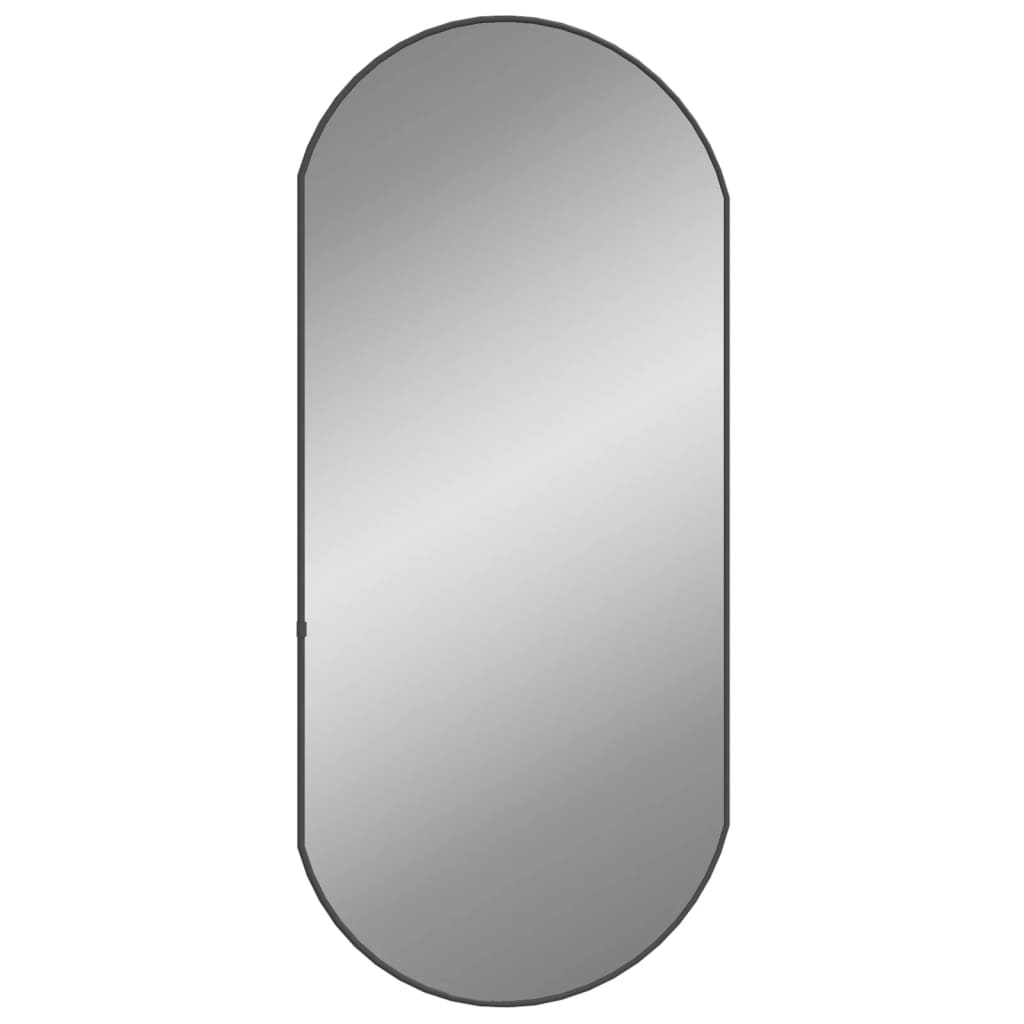 Specchio da Parete Nero 90x40 cm Ovale - homemem39