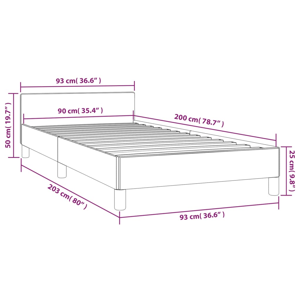 Giroletto con Testiera Bianco 90x200 cm in Similpelle - homemem39