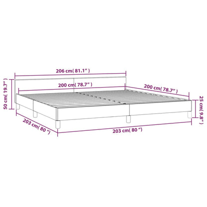 Giroletto con Testiera Grigio 200x200 cm in Similpelle - homemem39