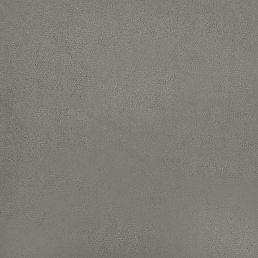 Giroletto con Testiera Grigio Chiaro 160x200 cm in Velluto - homemem39