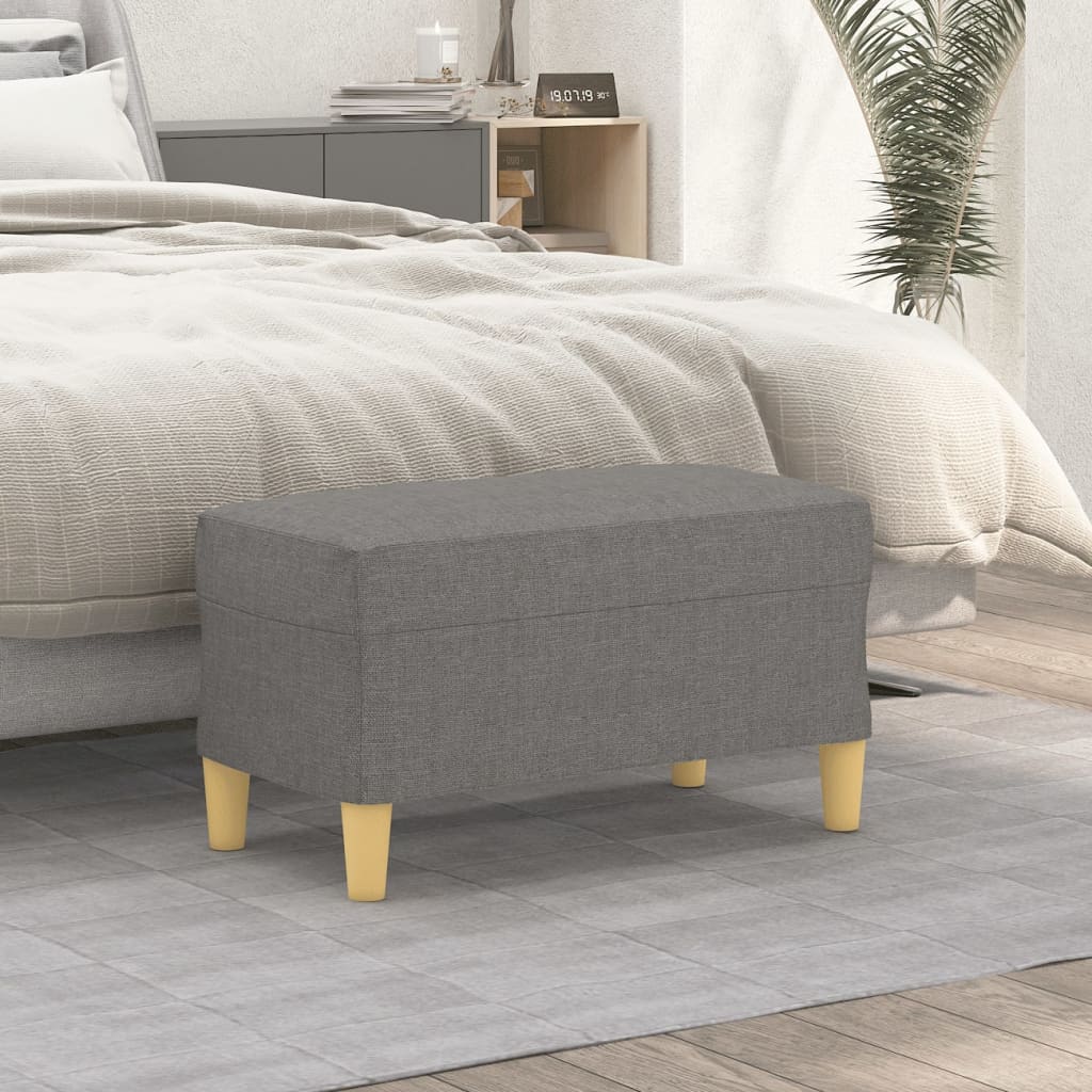 Panca Grigio Scuro 70x35x41 cm in Tessuto - homemem39