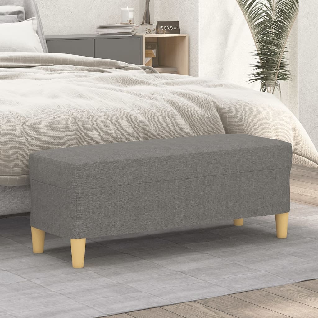 Panca Grigio Scuro 100x35x41 cm in Tessuto - homemem39