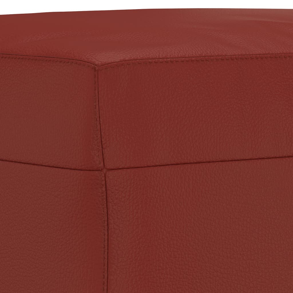 Panca Rosso Vino 100x35x41 cm in Similpelle - homemem39