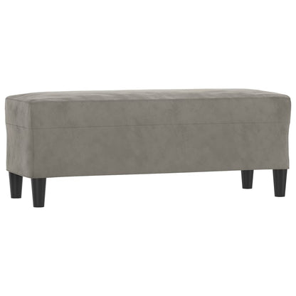 Panca Grigio chiaro 100x35x41 cm in Velluto - homemem39