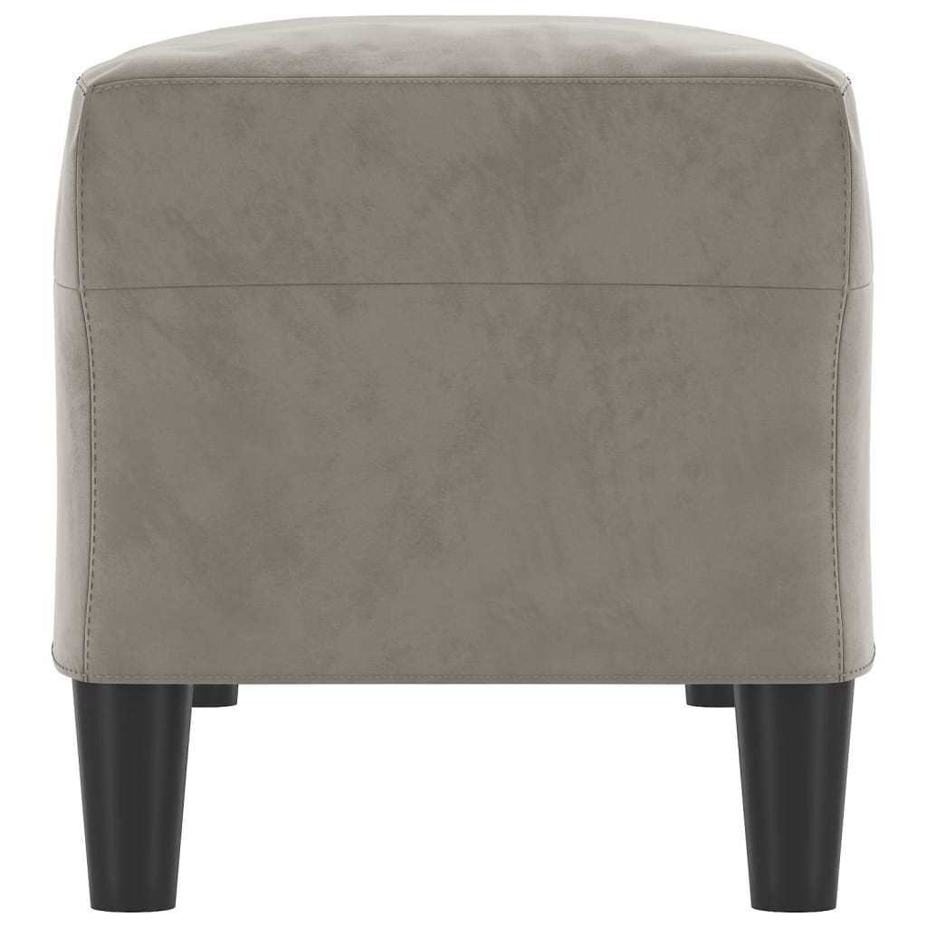 Panca Grigio chiaro 100x35x41 cm in Velluto - homemem39