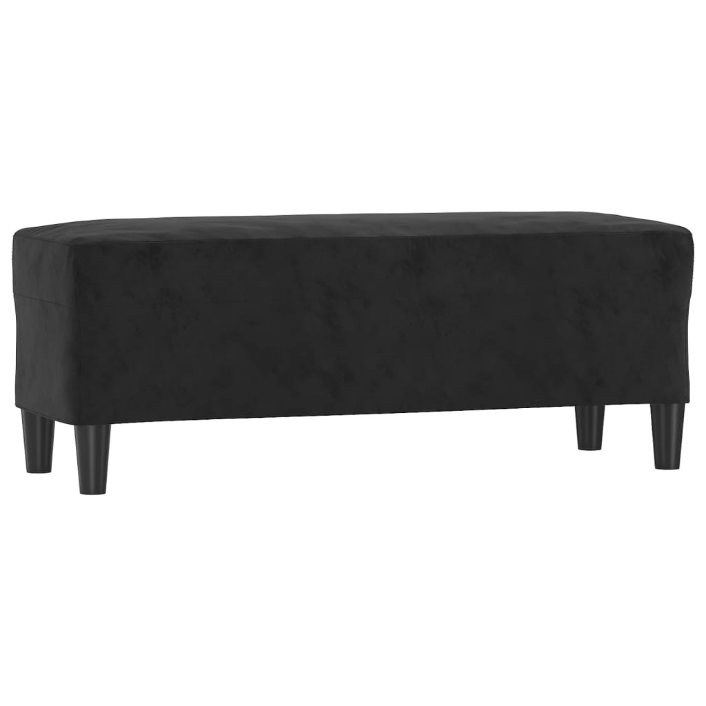 Panca Nero 100x35x41 cm in Velluto - homemem39