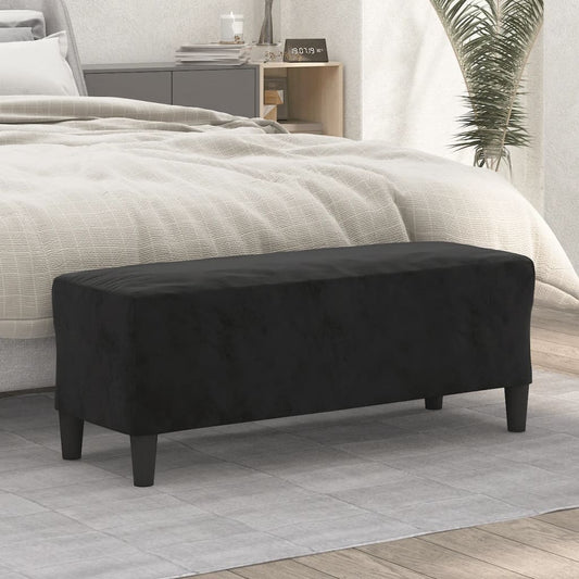 Panca Nero 100x35x41 cm in Velluto - homemem39