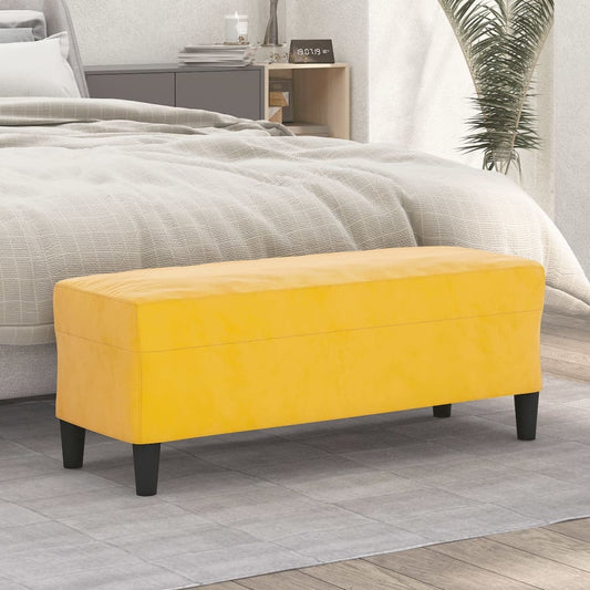 Panca giallo 100x35x41 cm in Velluto - homemem39