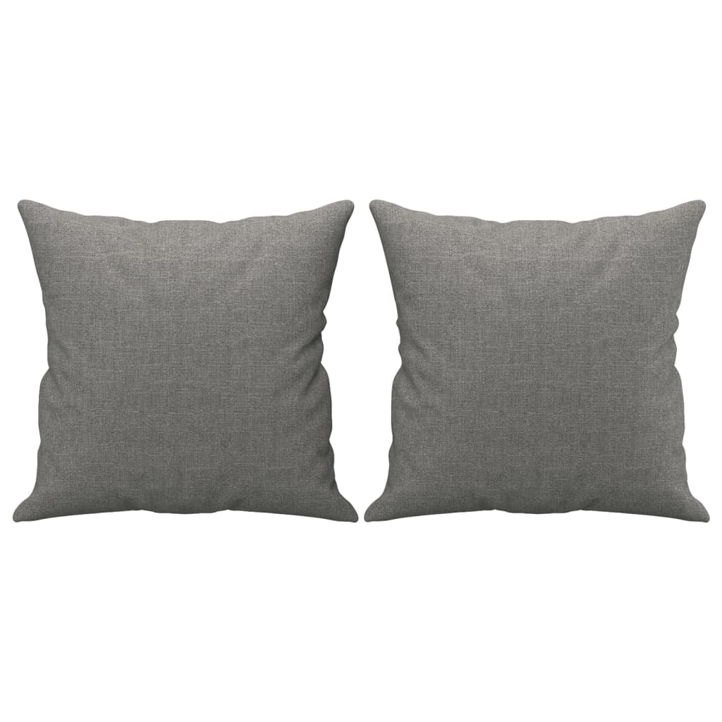 Cuscini Decorativi 2 pz Grigio Scuro 40x40 cm in Tessuto - homemem39