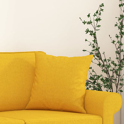 Cuscini Decorativi 2 pz Giallo Chiaro 40x40 cm in Tessuto - homemem39