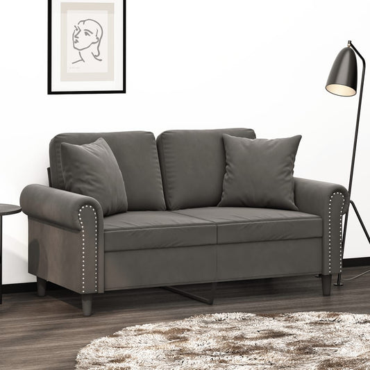 Cuscini Decorativi 2 pz Grigio Scuro 40x40 cm in Velluto - homemem39