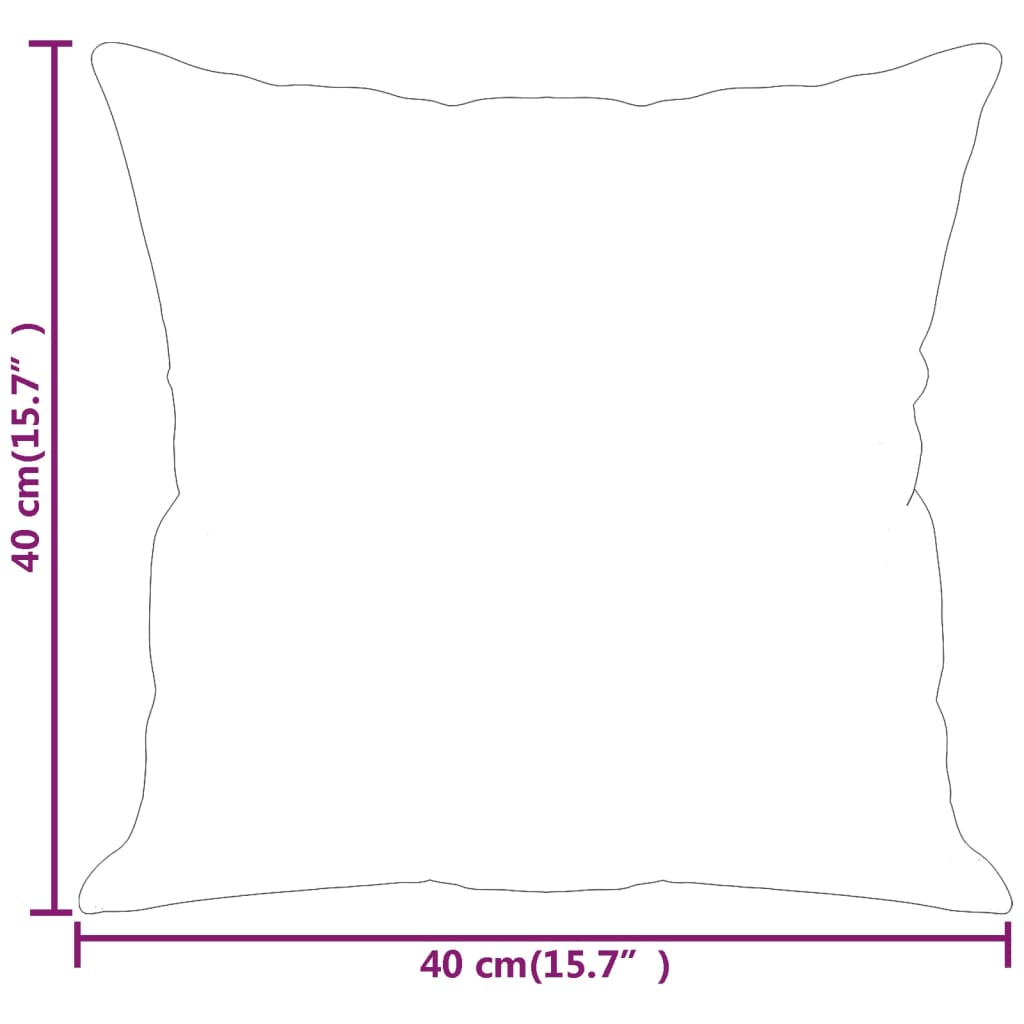 Cuscini Decorativi 2 pz crema 40x40 cm in Tessuto Microfibra - homemem39