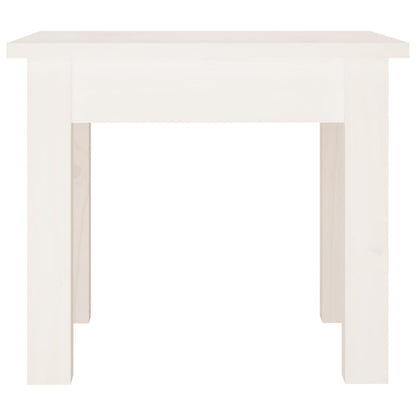 Tavolino da Salotto Bianco 35x35x30 cm Legno Massello di Pino - homemem39