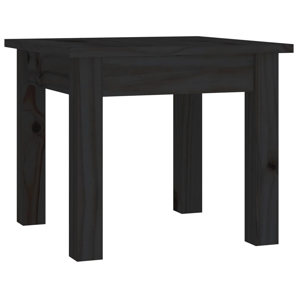 Tavolino da Salotto Nero 35x35x30 cm Legno Massello di Pino - homemem39