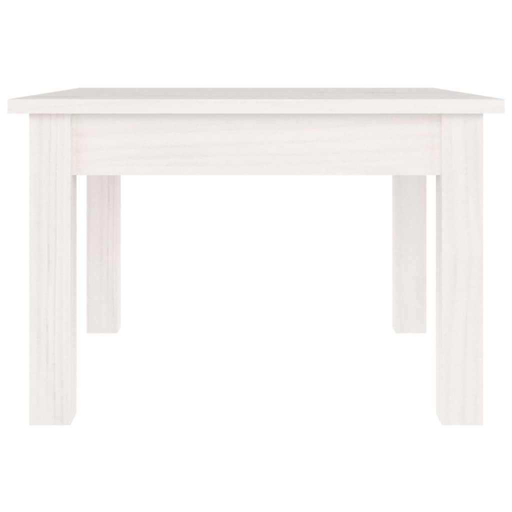 Tavolino da Salotto Bianco 45x45x30 cm Legno Massello di Pino - homemem39