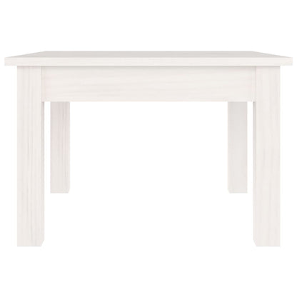 Tavolino da Salotto Bianco 45x45x30 cm Legno Massello di Pino - homemem39