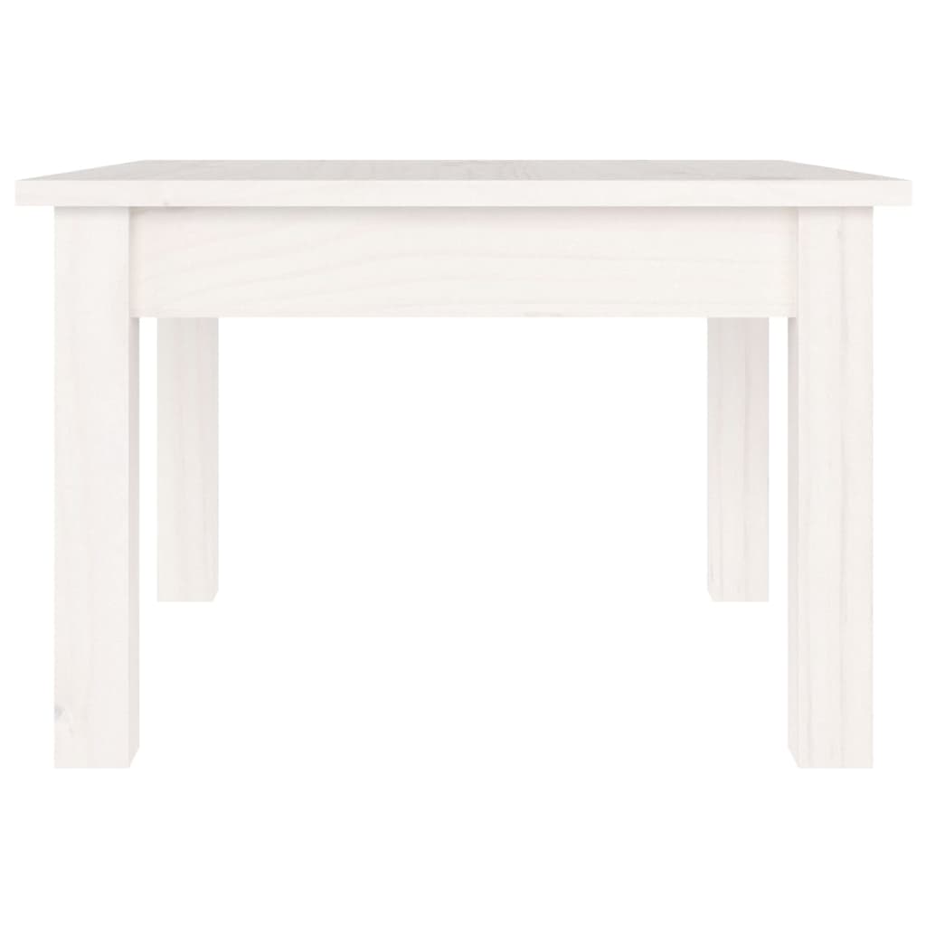 Tavolino da Salotto Bianco 45x45x30 cm Legno Massello di Pino - homemem39