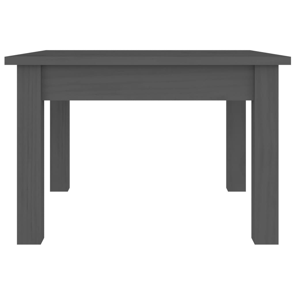 Tavolino da Salotto Grigio 45x45x30 cm Legno Massello di Pino - homemem39