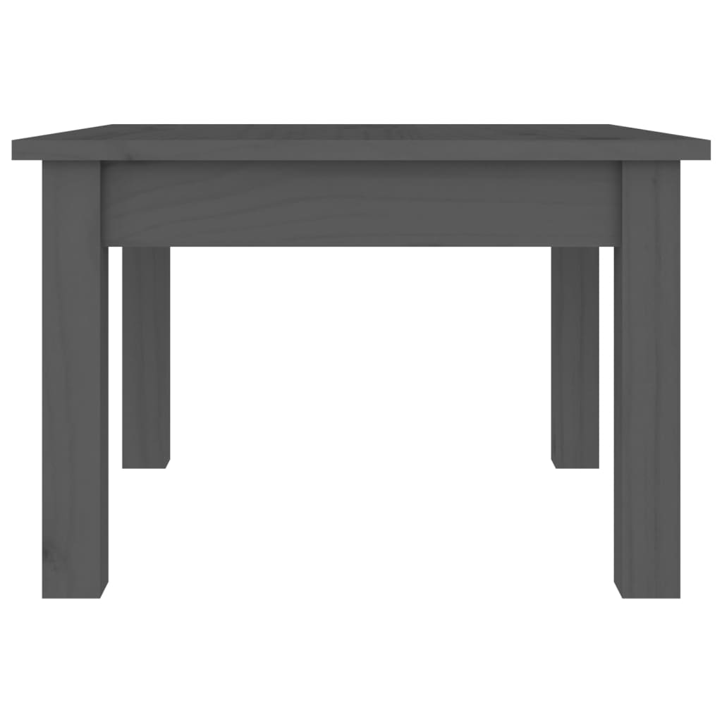 Tavolino da Salotto Grigio 45x45x30 cm Legno Massello di Pino - homemem39