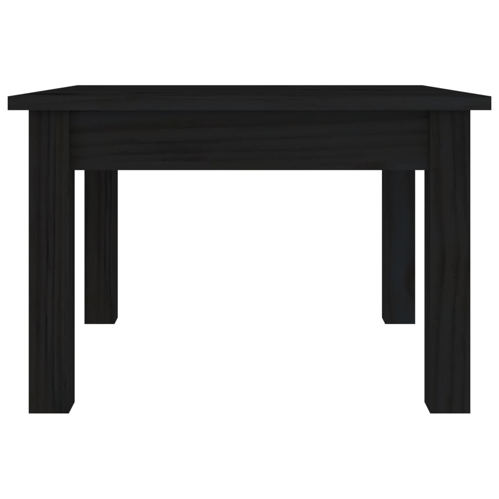 Tavolino da Salotto Nero 45x45x30 cm Legno Massello di Pino - homemem39