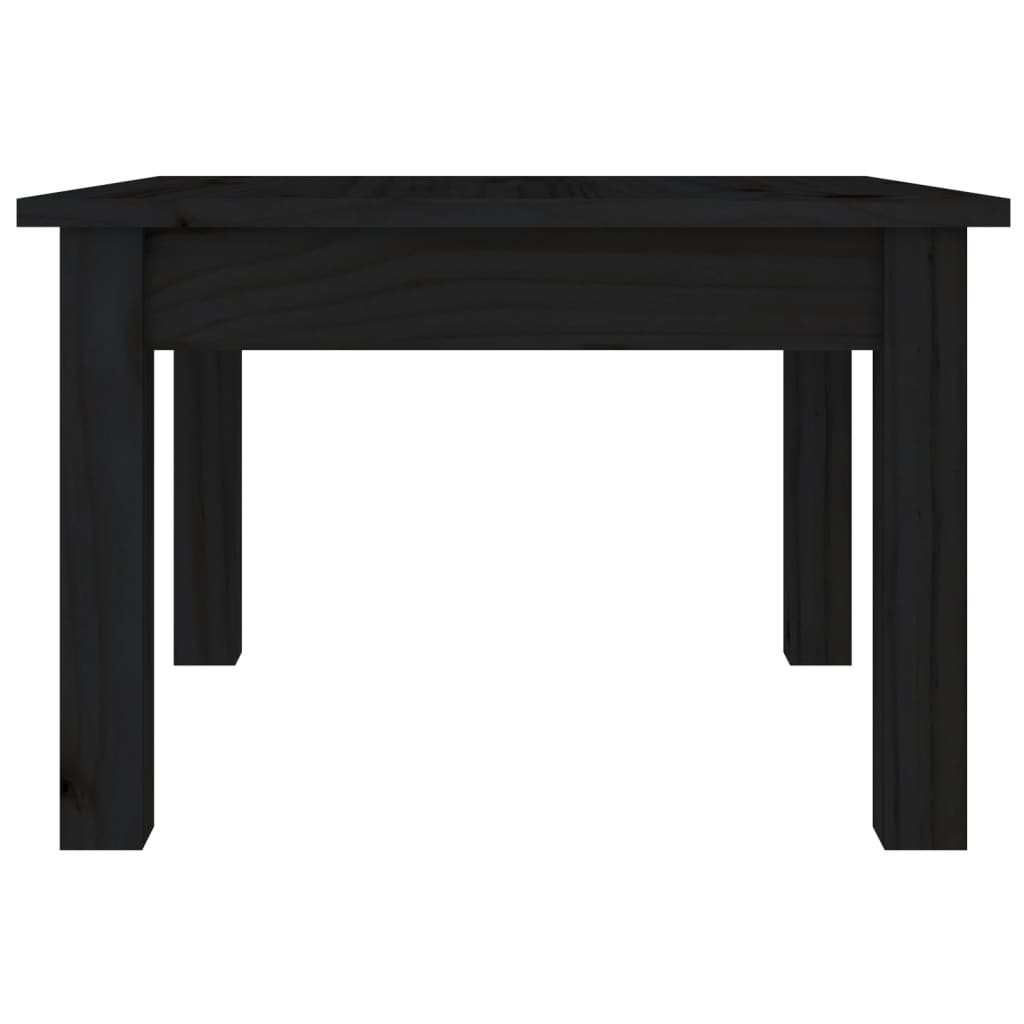 Tavolino da Salotto Nero 45x45x30 cm Legno Massello di Pino - homemem39