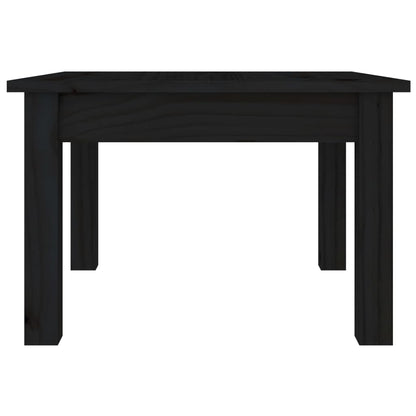 Tavolino da Salotto Nero 45x45x30 cm Legno Massello di Pino - homemem39