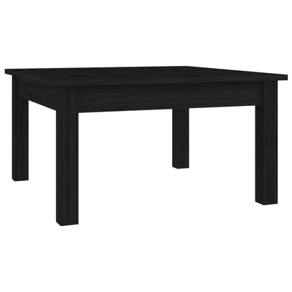 Tavolino da Salotto Nero 55x55x30 cm Legno Massello di Pino - homemem39