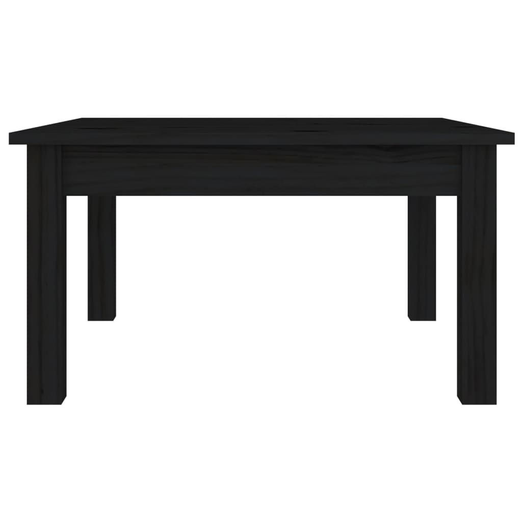 Tavolino da Salotto Nero 55x55x30 cm Legno Massello di Pino - homemem39