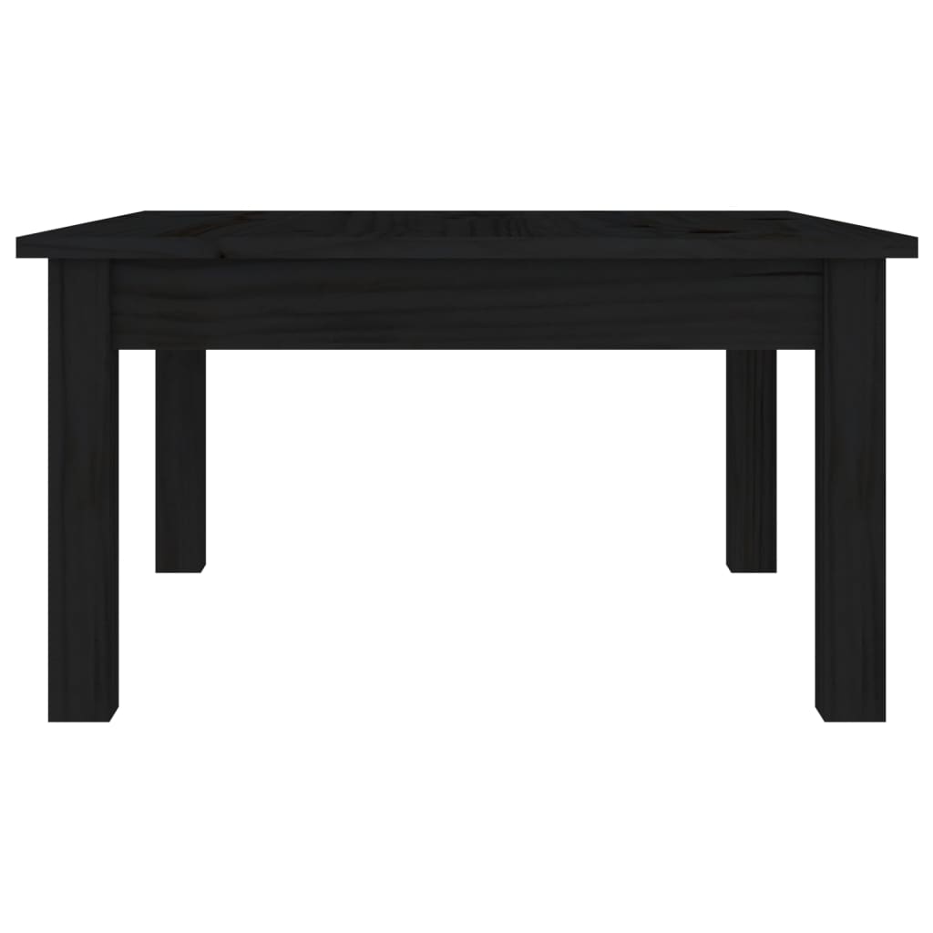 Tavolino da Salotto Nero 55x55x30 cm Legno Massello di Pino - homemem39