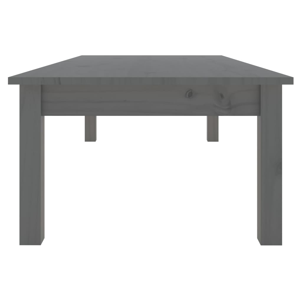 Tavolino da Salotto Grigio 110x50x30 cm Legno Massello di Pino - homemem39