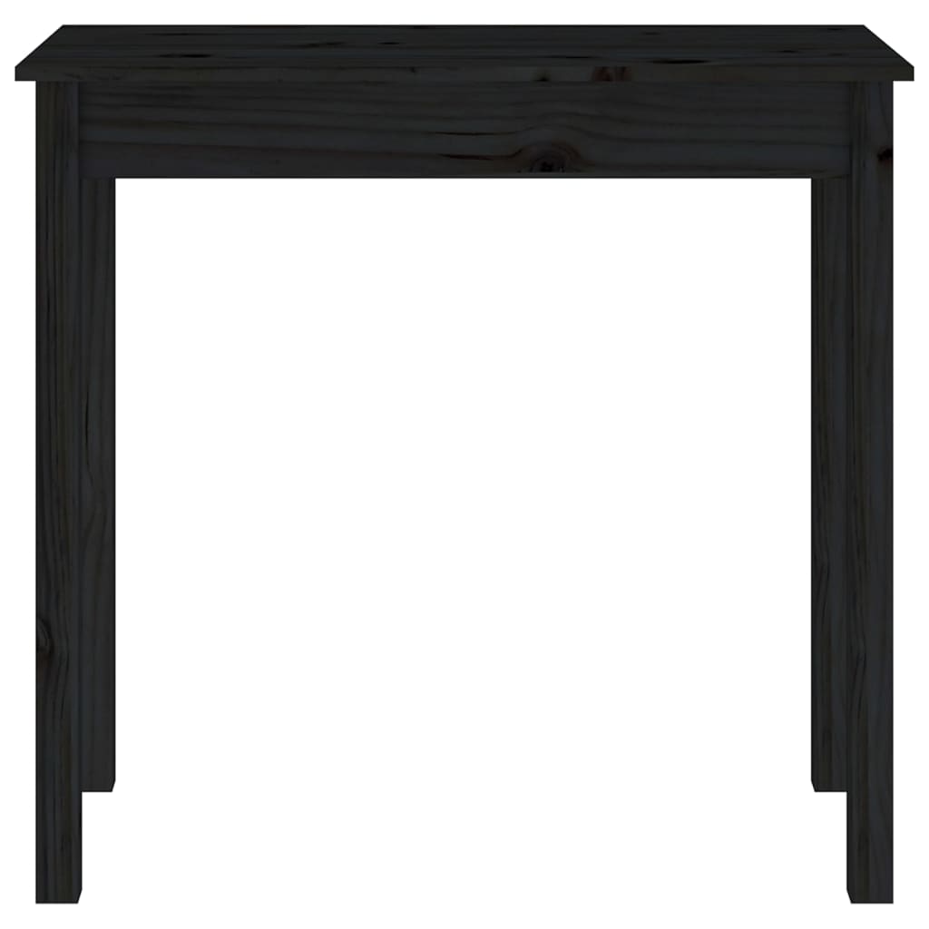 Tavolo Consolle Nero 80x40x75 cm in Legno Massello di Pino - homemem39