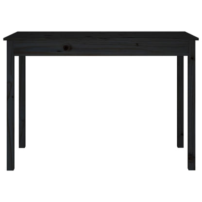 Tavolo da Pranzo Nero 110x55x75 cm in Legno Massello di Pino - homemem39