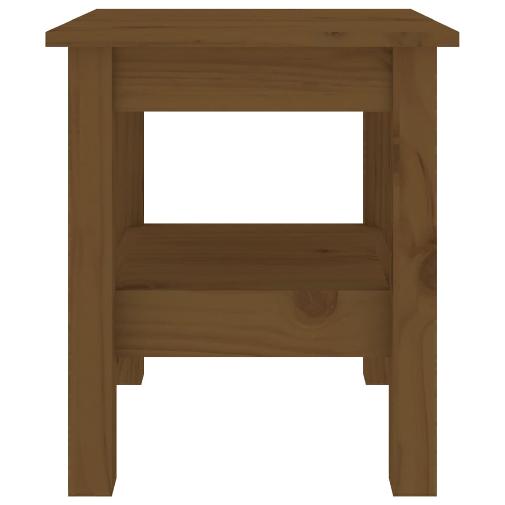 Tavolino da Salotto Miele 35x35x40 cm Legno Massello di Pino - homemem39