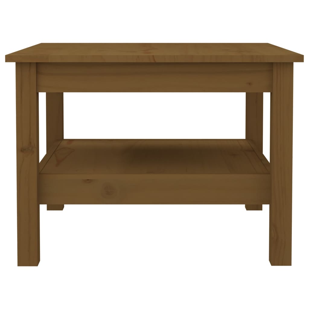 Tavolino da Salotto Miele 55x55x40 cm Legno Massello di Pino - homemem39