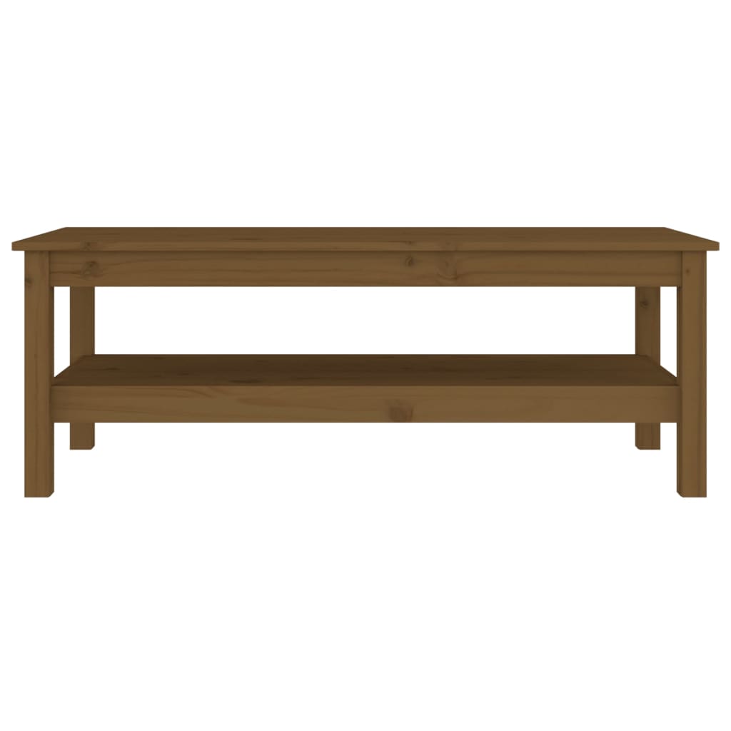 Tavolino da Salotto Miele 110x50x40 cm Legno Massello di Pino - homemem39