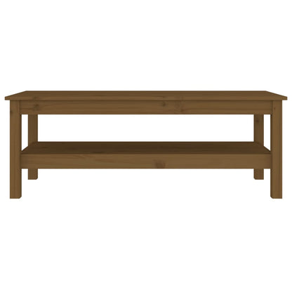 Tavolino da Salotto Miele 110x50x40 cm Legno Massello di Pino - homemem39