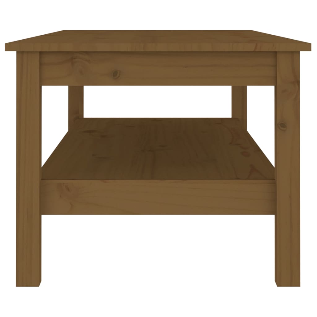 Tavolino da Salotto Miele 110x50x40 cm Legno Massello di Pino - homemem39