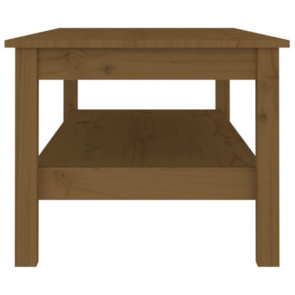 Tavolino da Salotto Miele 110x50x40 cm Legno Massello di Pino - homemem39