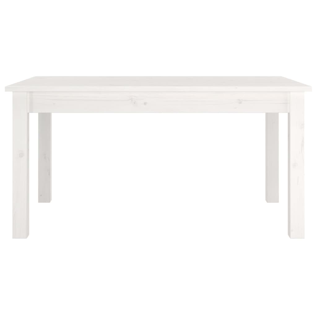 Tavolino da Salotto Bianco 80x50x40 cm Legno Massello di Pino - homemem39