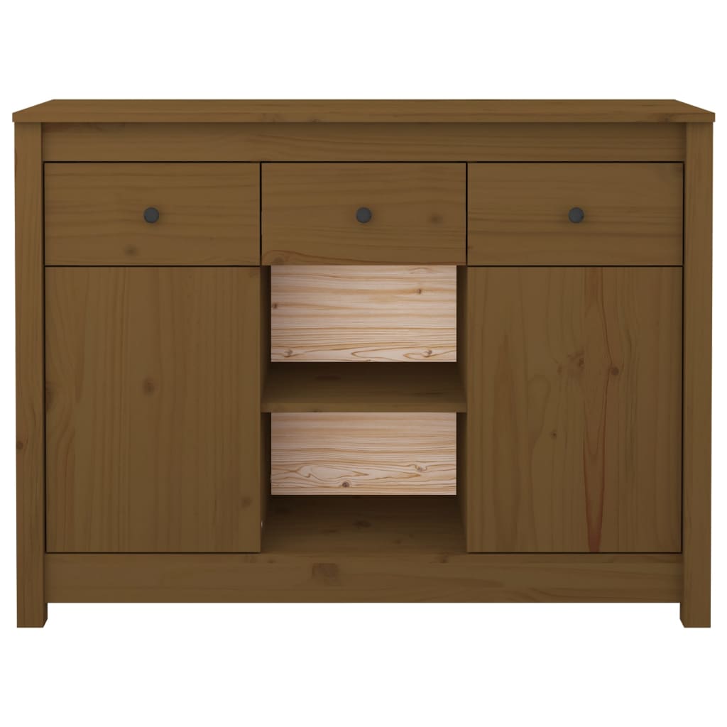 Credenza Miele 100x35x74,5 cm in Legno Massello di Pino - homemem39