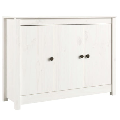 Credenza Bianca 100x35x74 cm in Legno Massello di Pino - homemem39