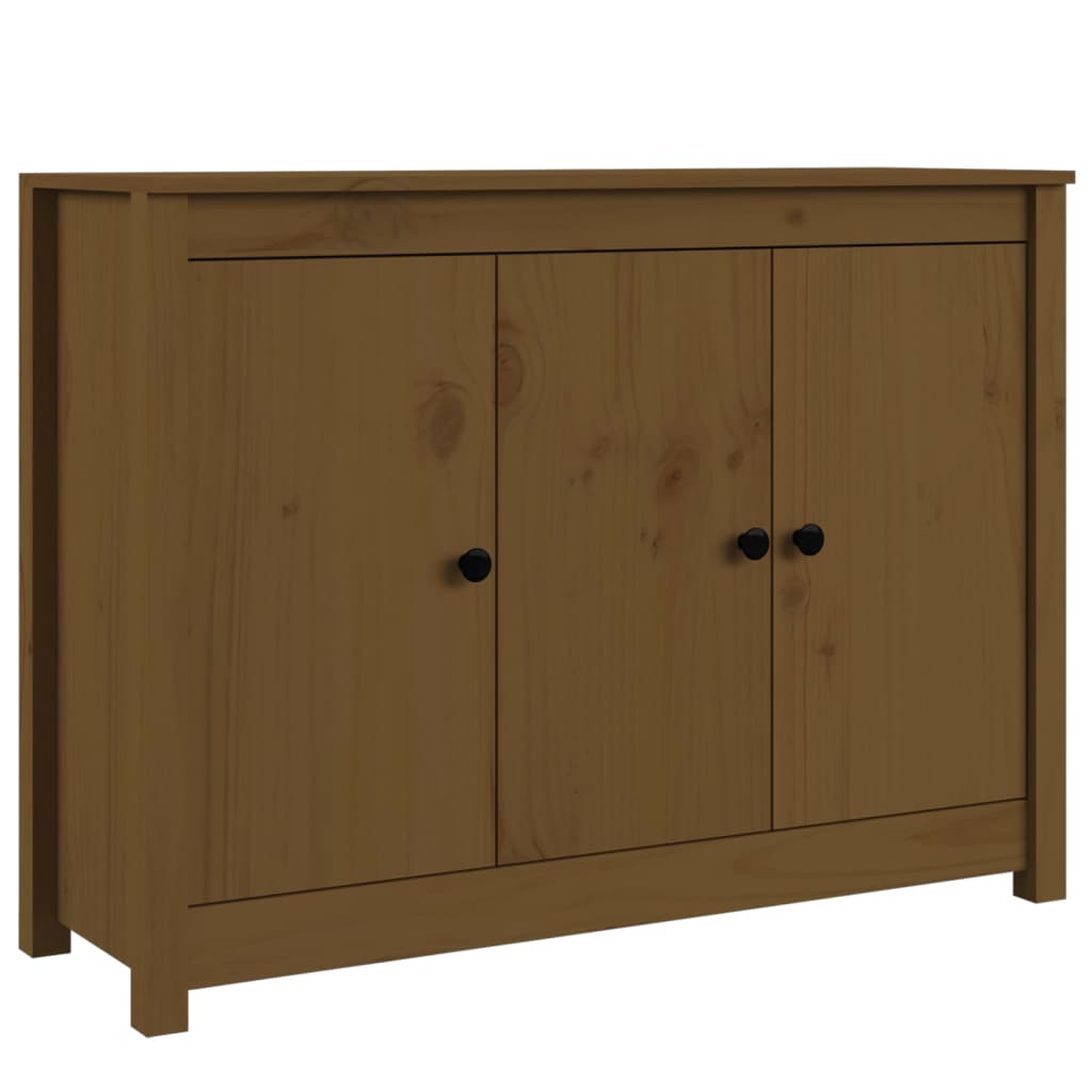 Credenza Miele 100x35x74 cm in Legno Massello di Pino - homemem39