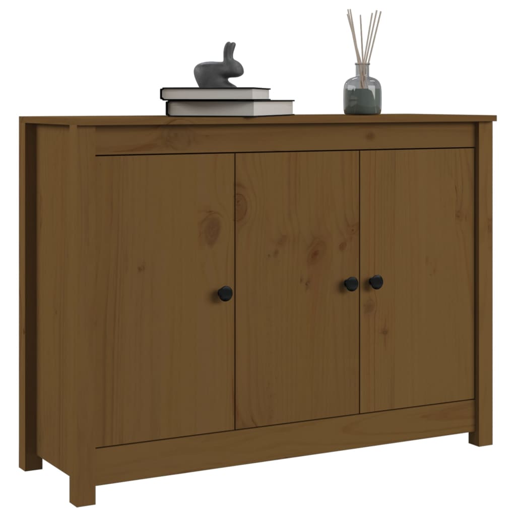 Credenza Miele 100x35x74 cm in Legno Massello di Pino - homemem39