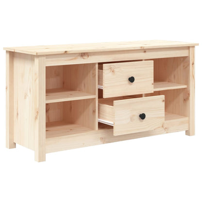 Mobile Porta TV 103x36,5x52 cm in Legno Massello di Pino - homemem39