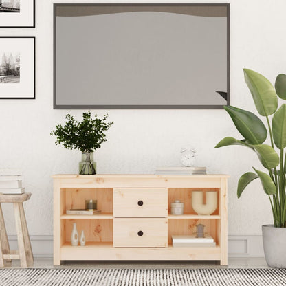 Mobile Porta TV 103x36,5x52 cm in Legno Massello di Pino - homemem39