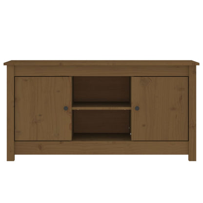 Mobile Porta TV Miele 103x36,5x52 cm in Legno Massello di Pino - homemem39